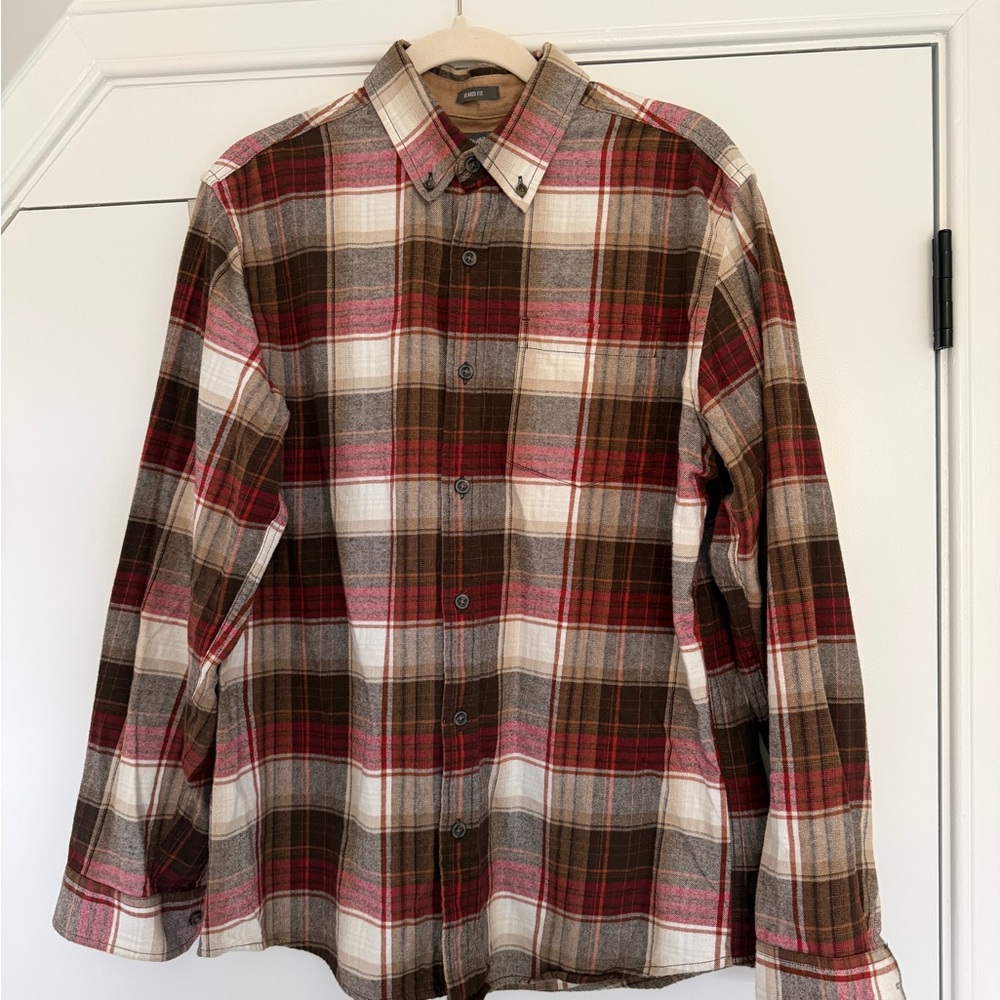 Eddie Bauer Men's Flannel Plaid Shirt